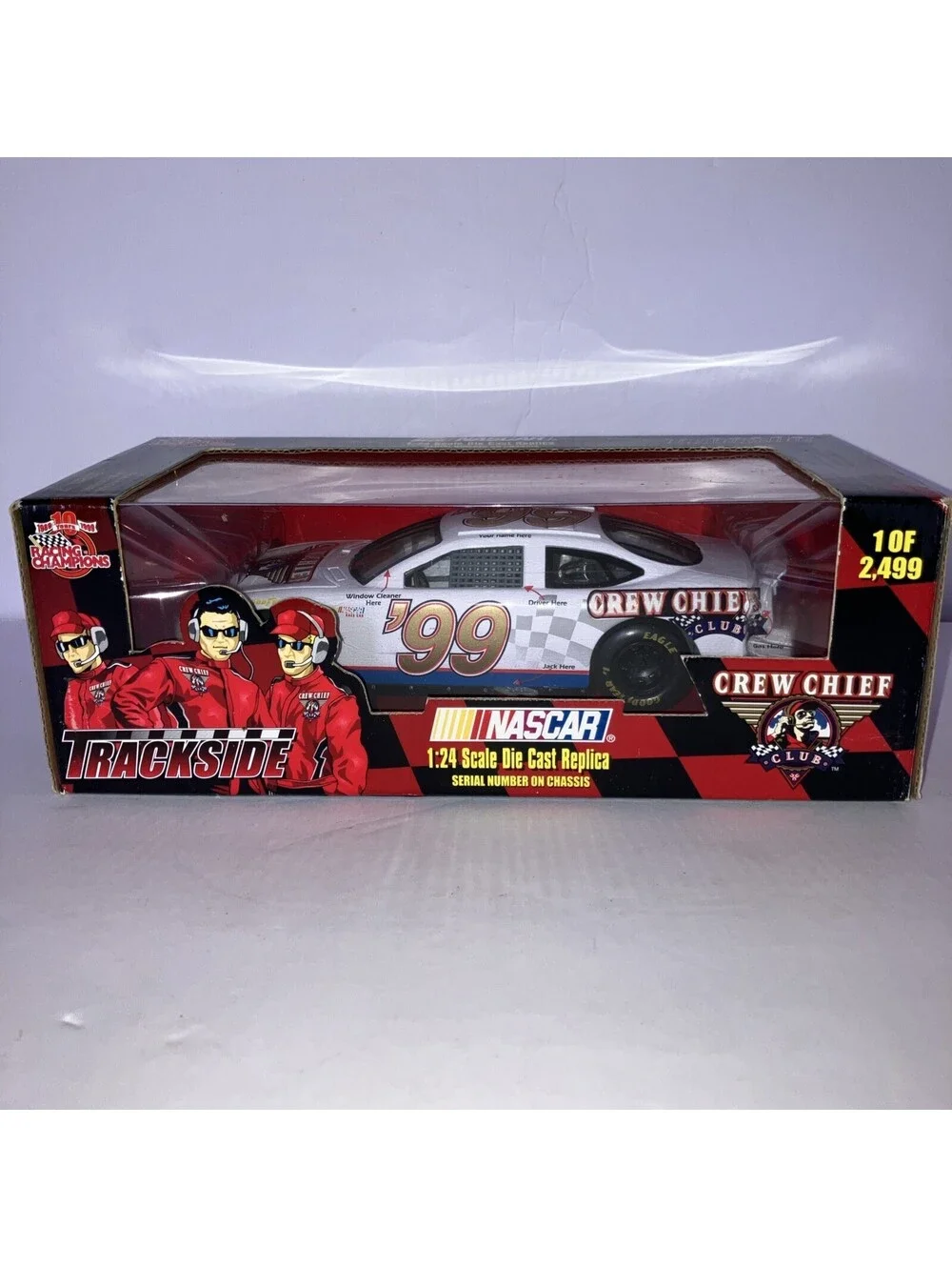 VINTAGE 1999 Racing Champions Trackside Crew Chief Club 1:24 Scale Die Cast NEW